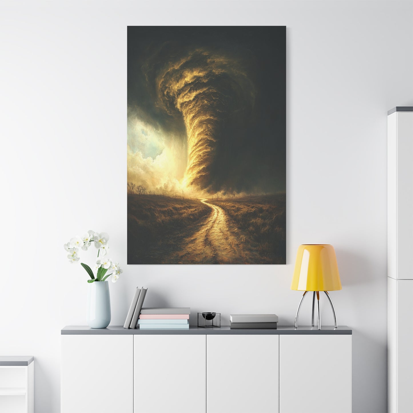 The Footpath To Destruction Tornado Art - Canvas