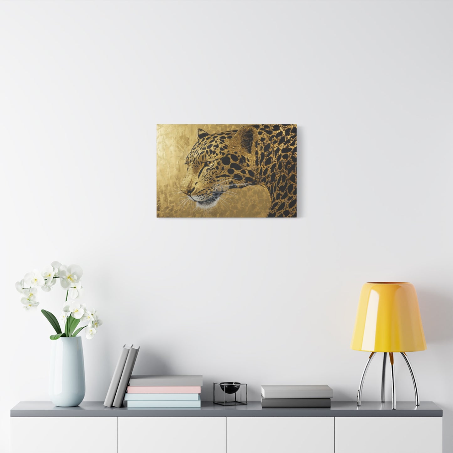 Gold Leaf Leopard Art - Canvas
