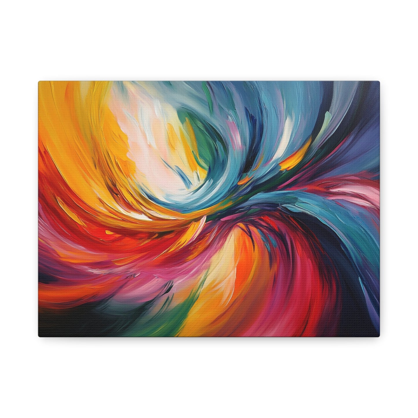 Abstract Colorful Paint Swirls - Canvas
