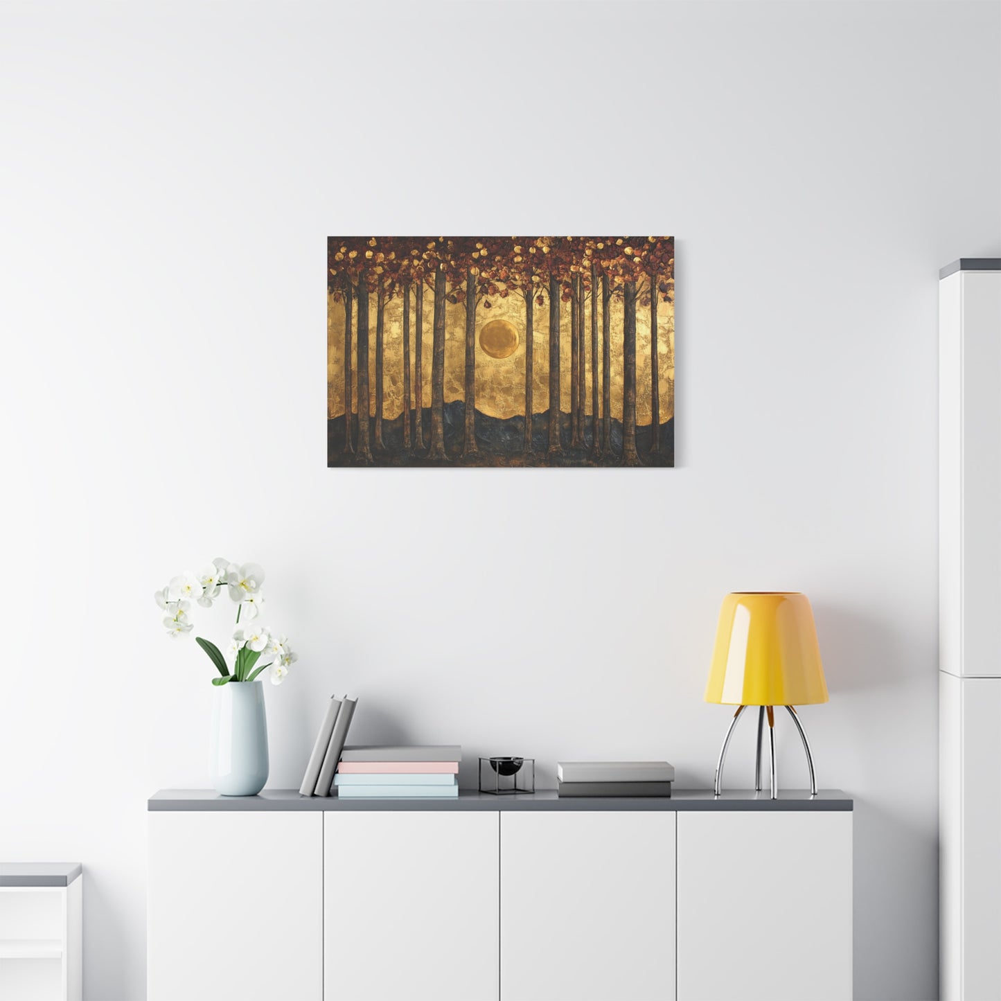 Gold Leaf Forest Sun - Canvas