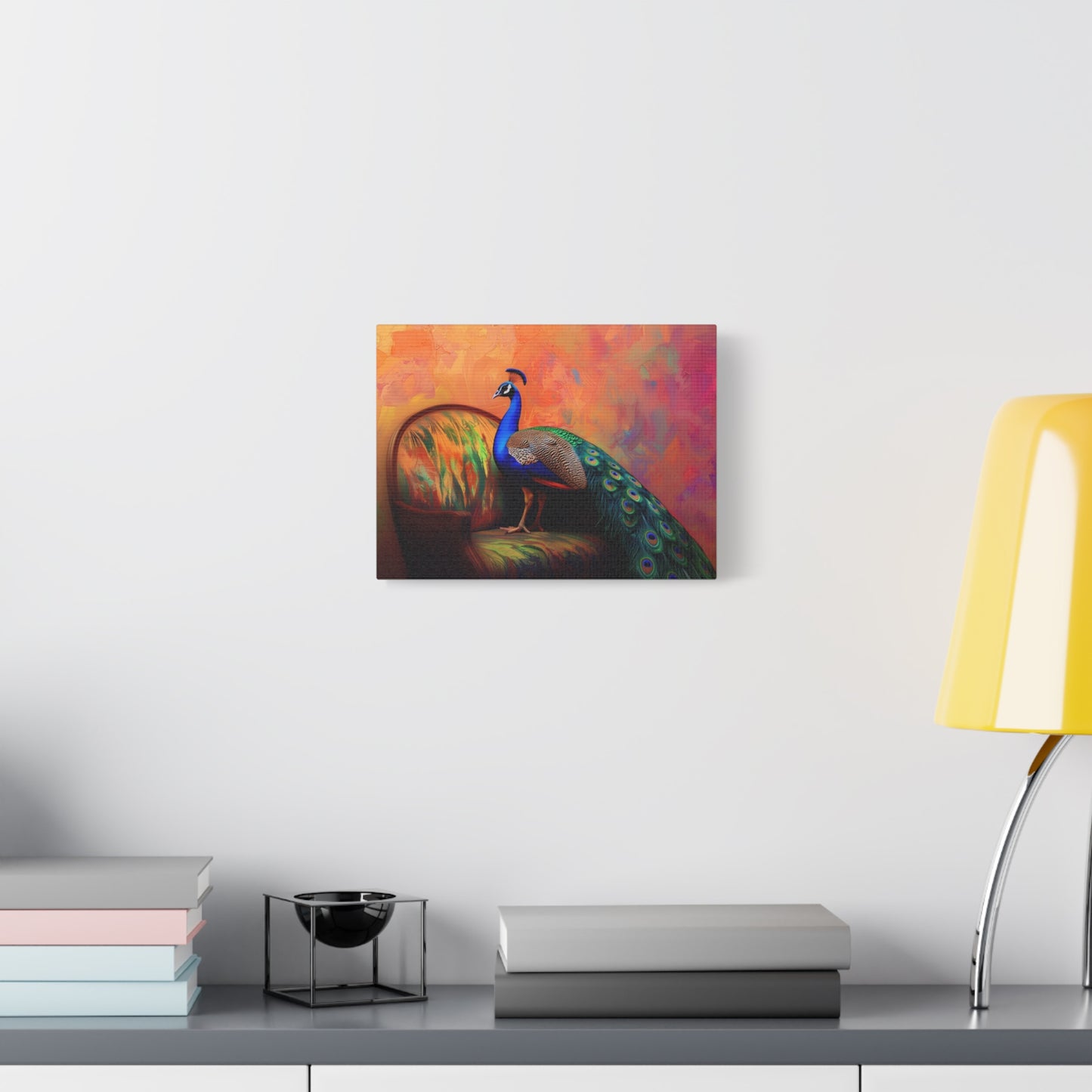Peacock On A Fancy Chair - Canvas