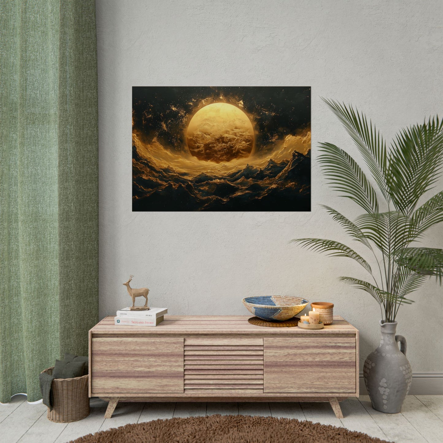 Gold Leaf Celestial View - Premium Art Print