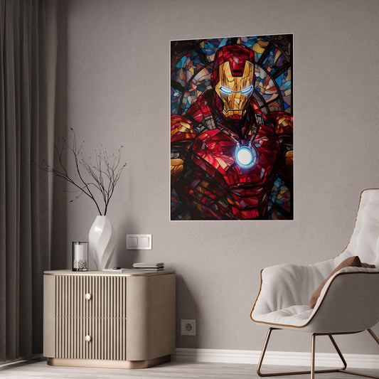 Stained Glass Tony High-Gloss Art Print