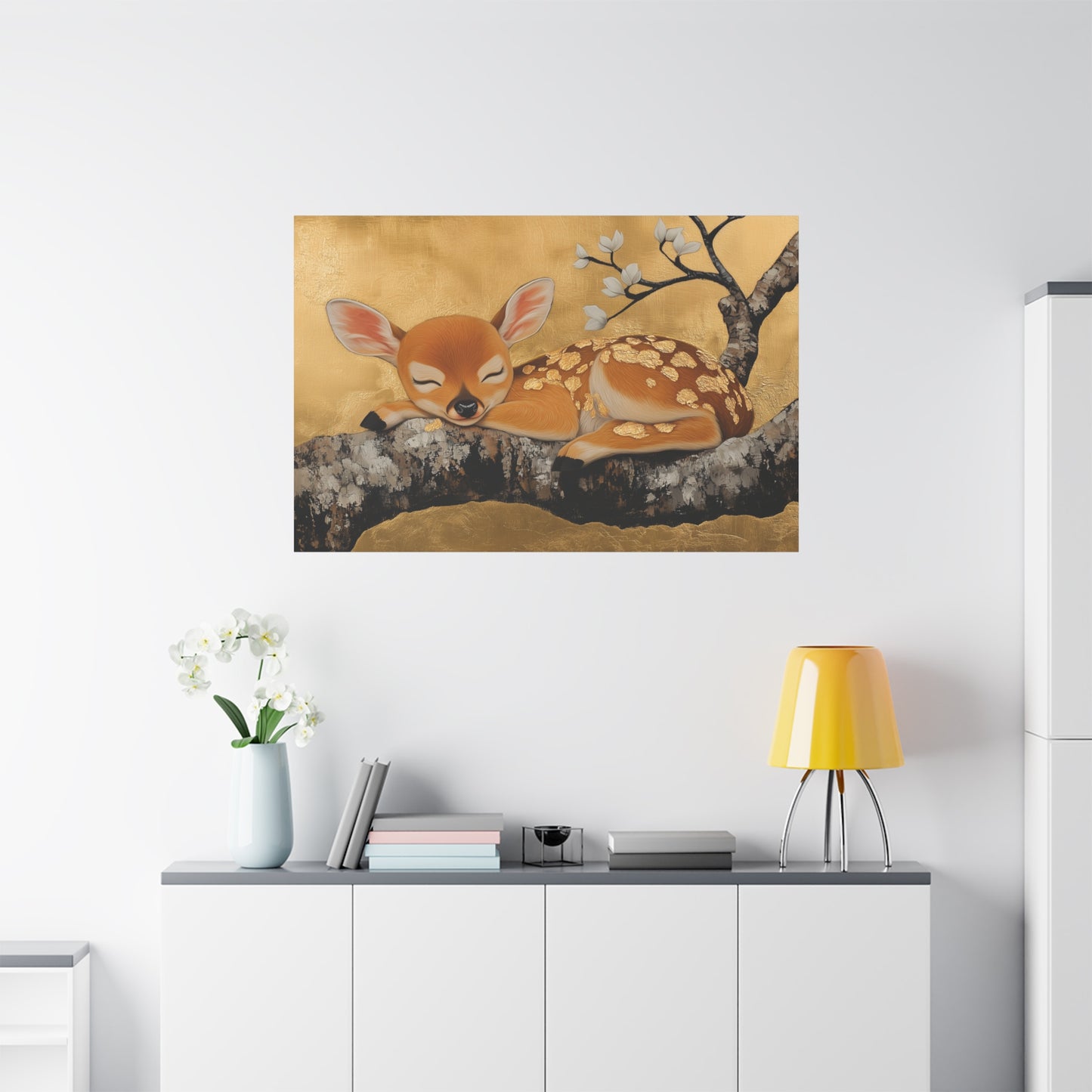 Gold Leaf Baby Deer - Canvas