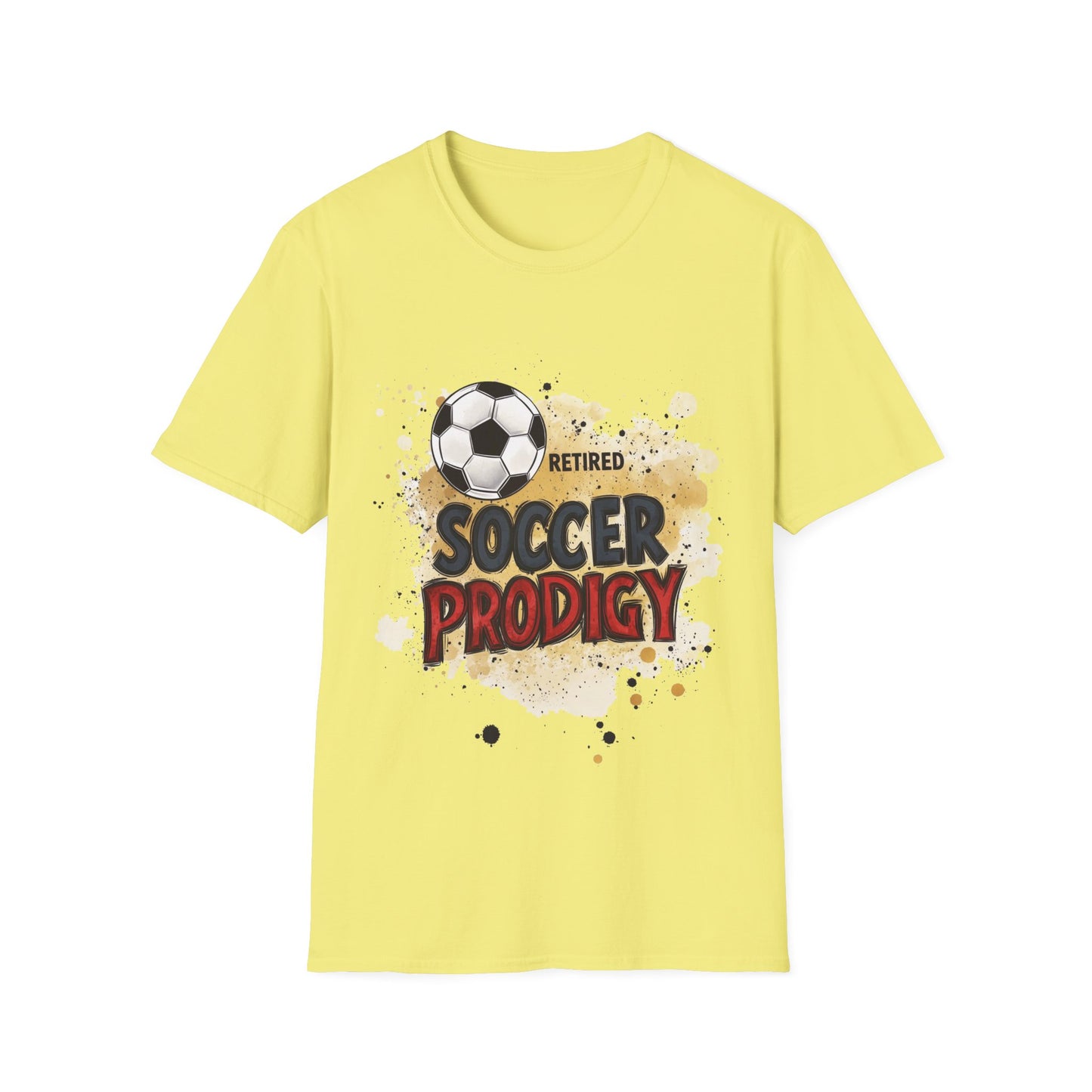 Retired Soccer Prodigy, Unisex Softstyle T-Shirt