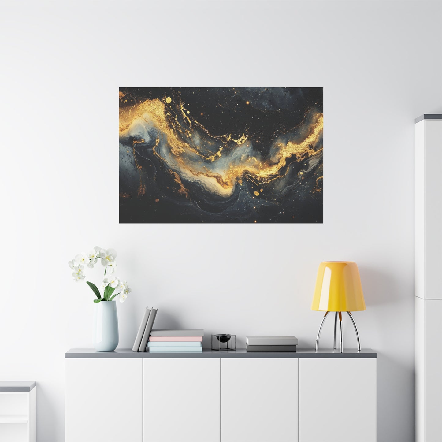 Gold Leaf Outer Space View - Canvas