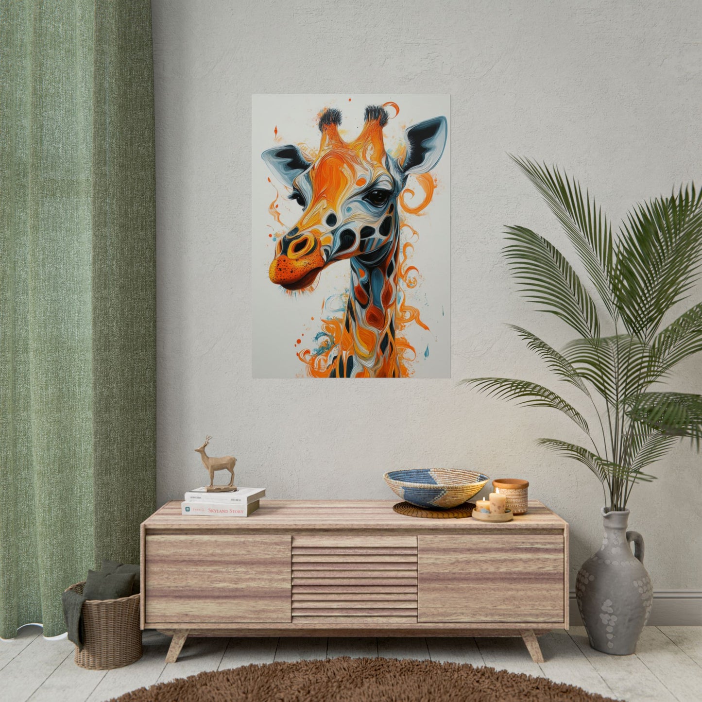 Giraffe Creativity - Premium Art Print