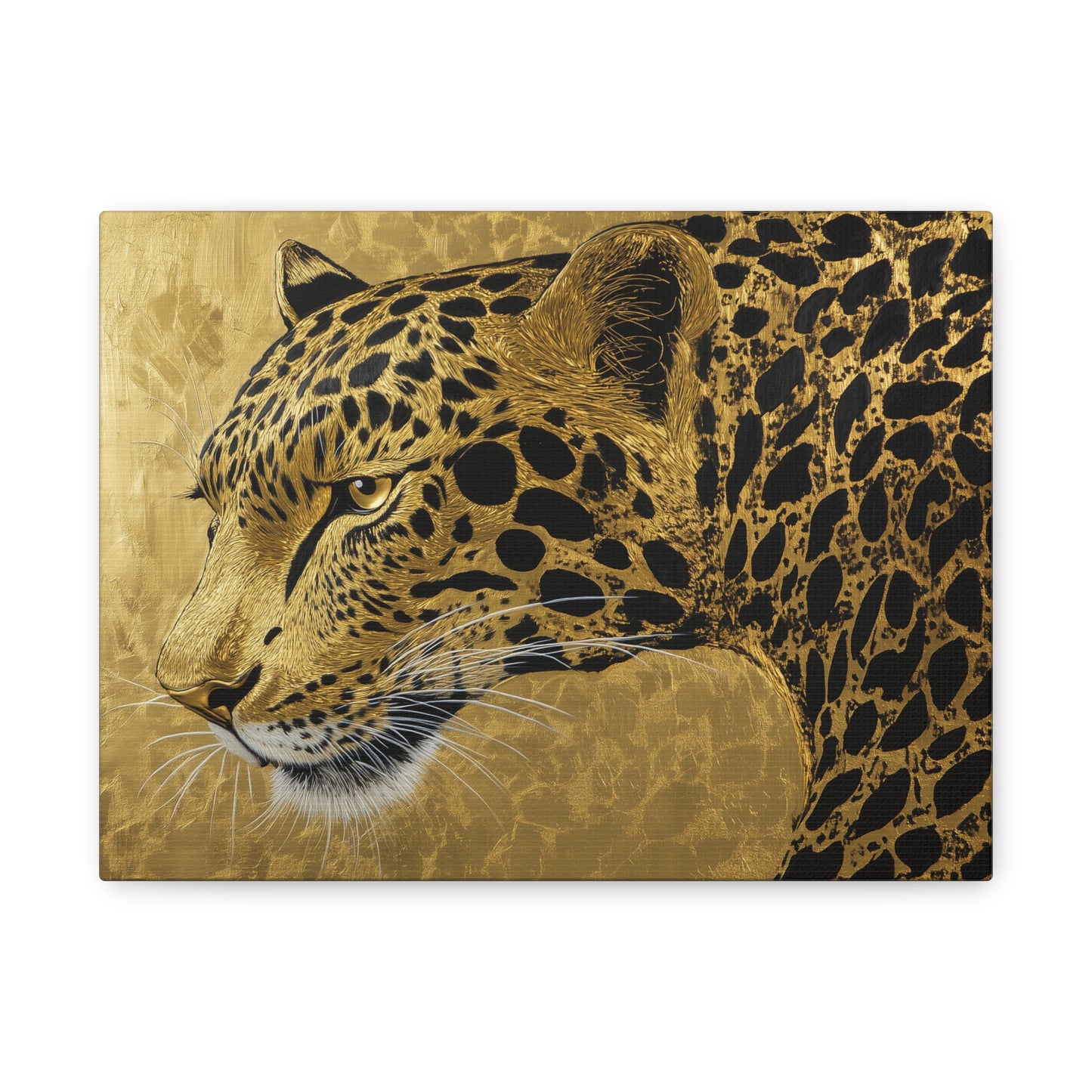 Gold Leaf Leopard Art - Canvas