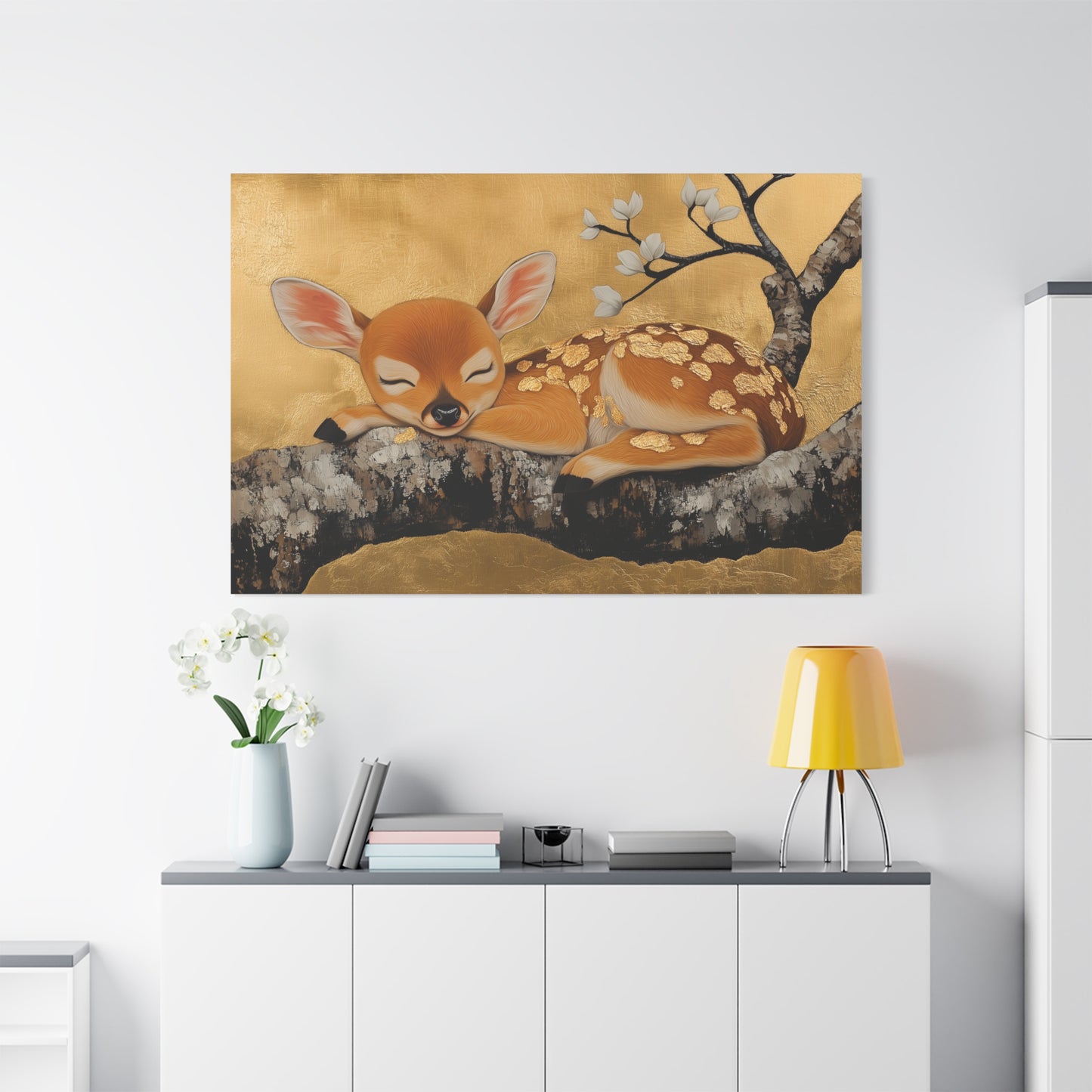 Gold Leaf Baby Deer - Canvas