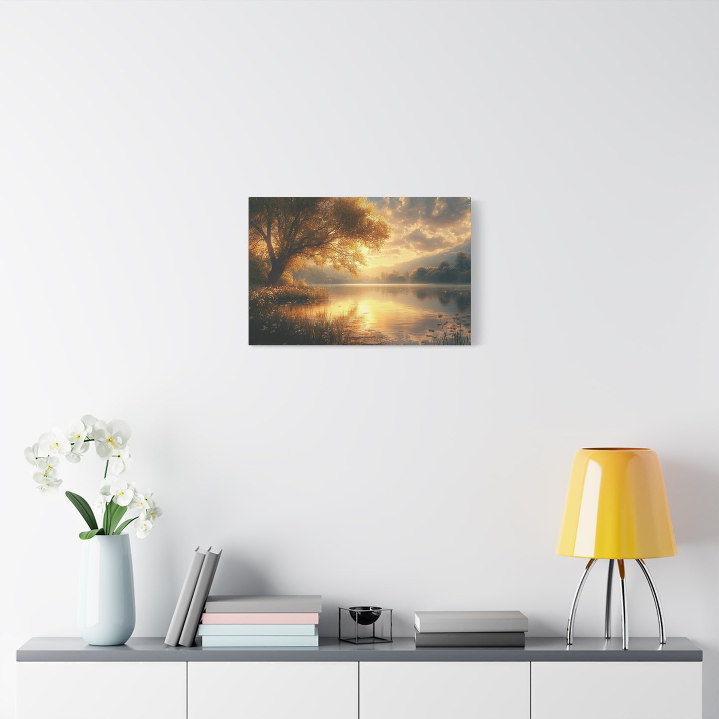 Peaceful Waterside Tranquility - Canvas