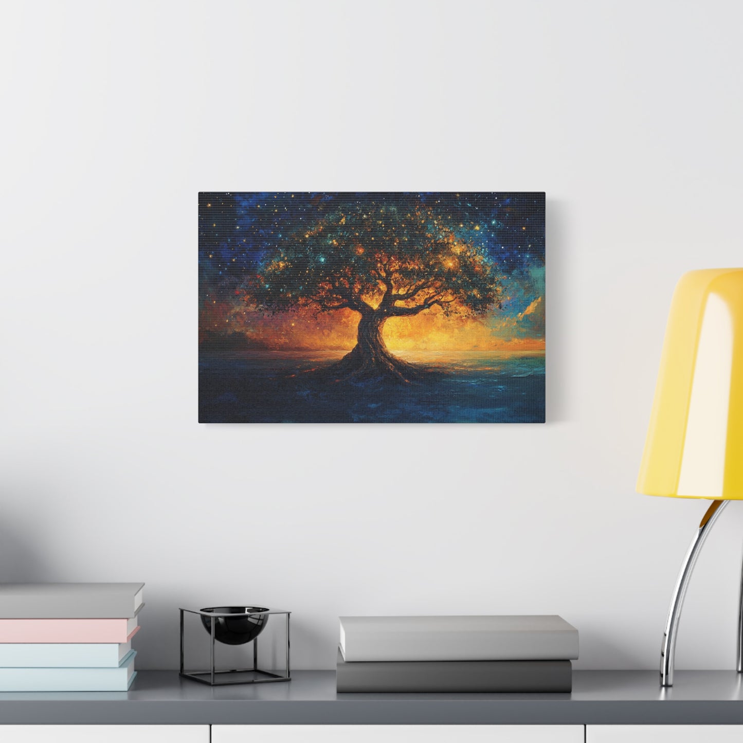 Colorful Star Tree - Canvas