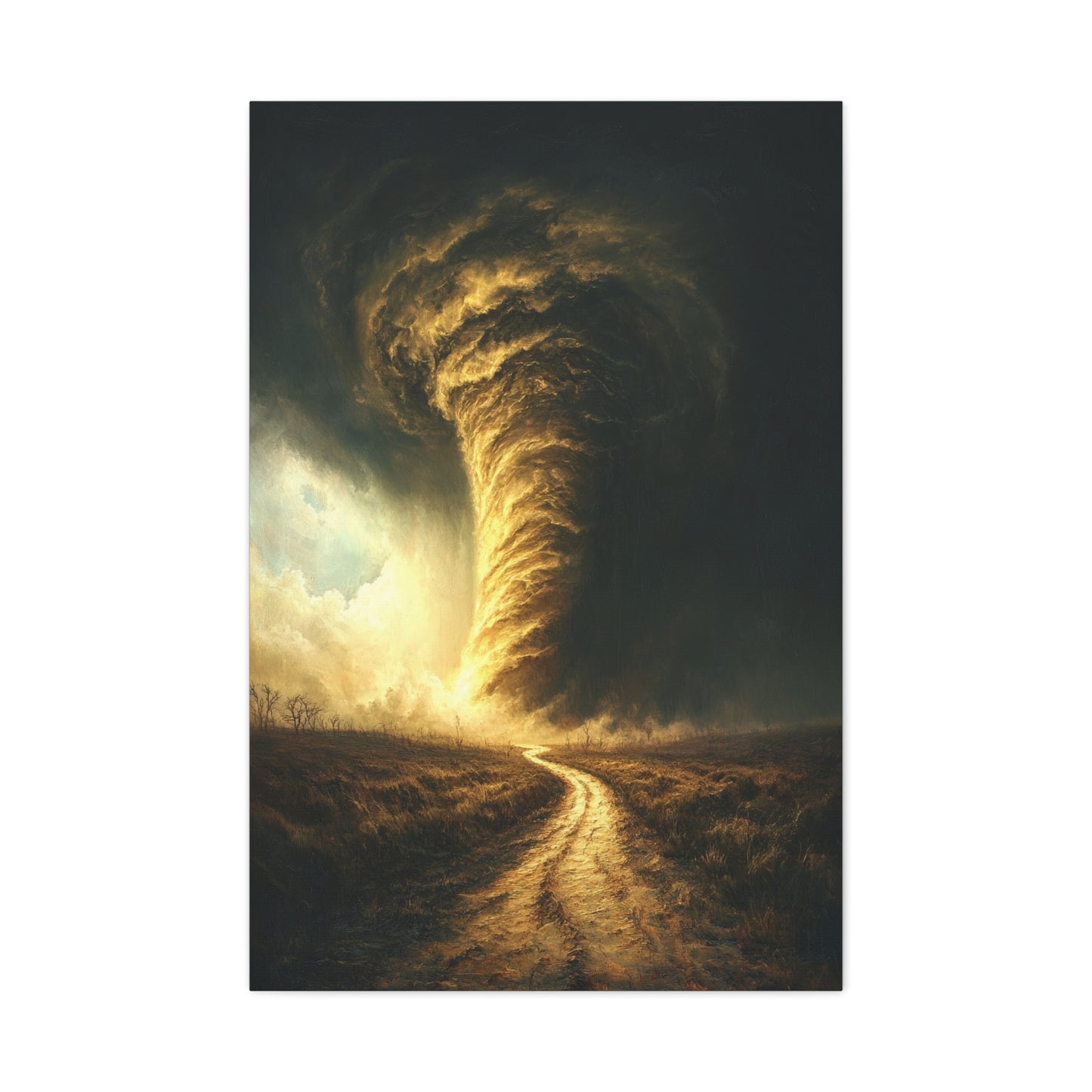 The Footpath To Destruction Tornado Art - Canvas