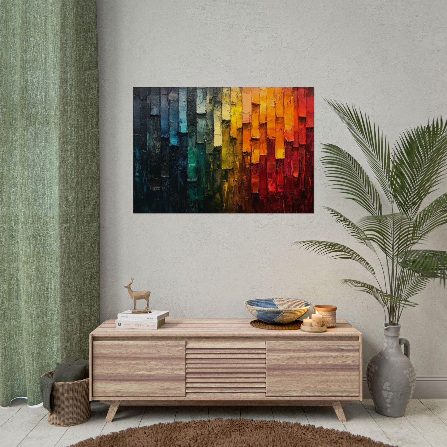 Abstract Color Strips - Premium Art Print