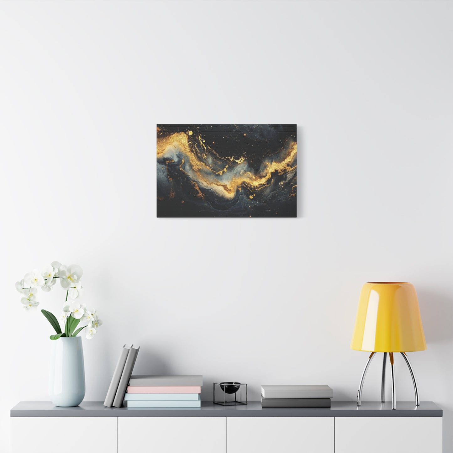 Gold Leaf Outer Space View - Canvas