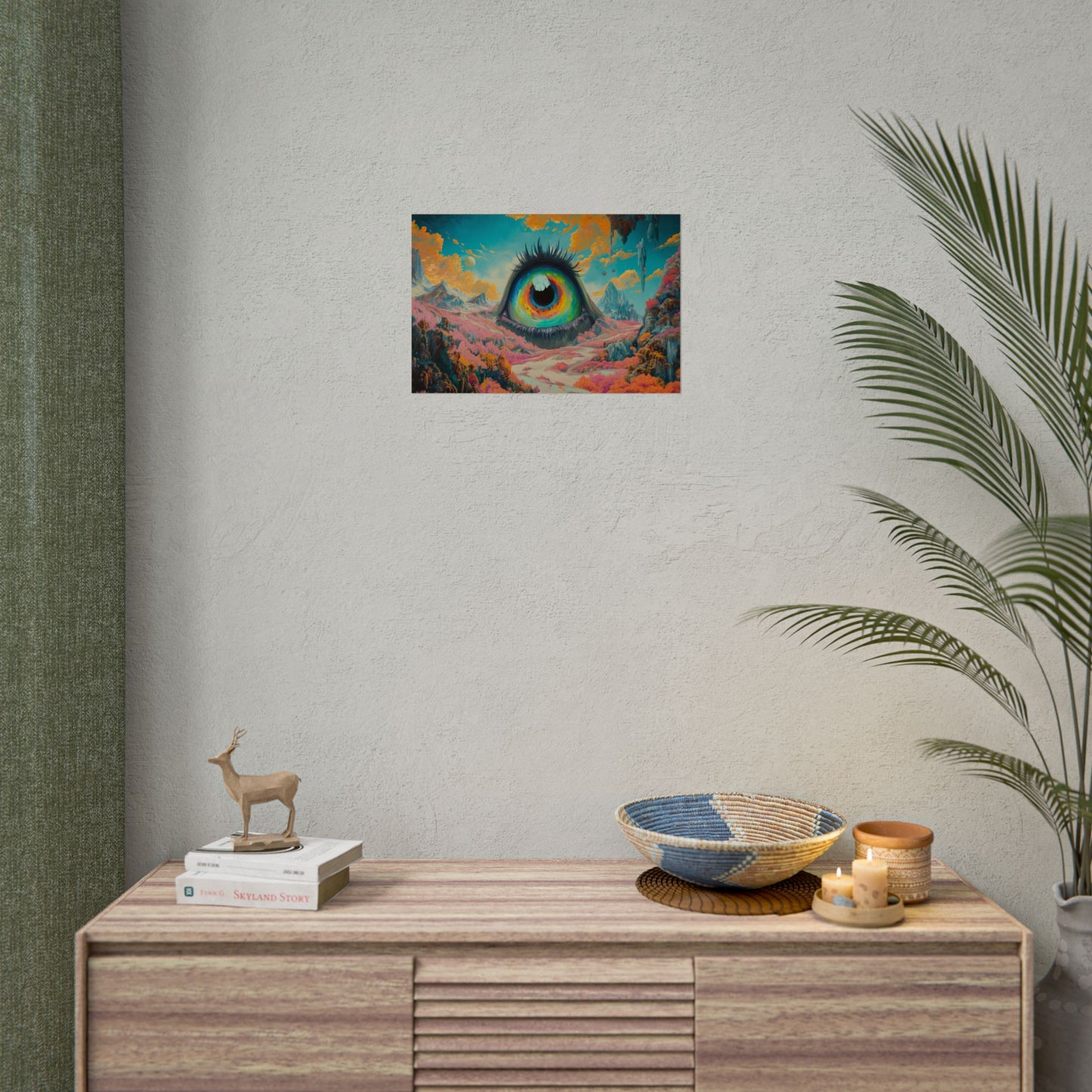 Psychedelic Eye Trippy Landscape Art - Premium Art Print