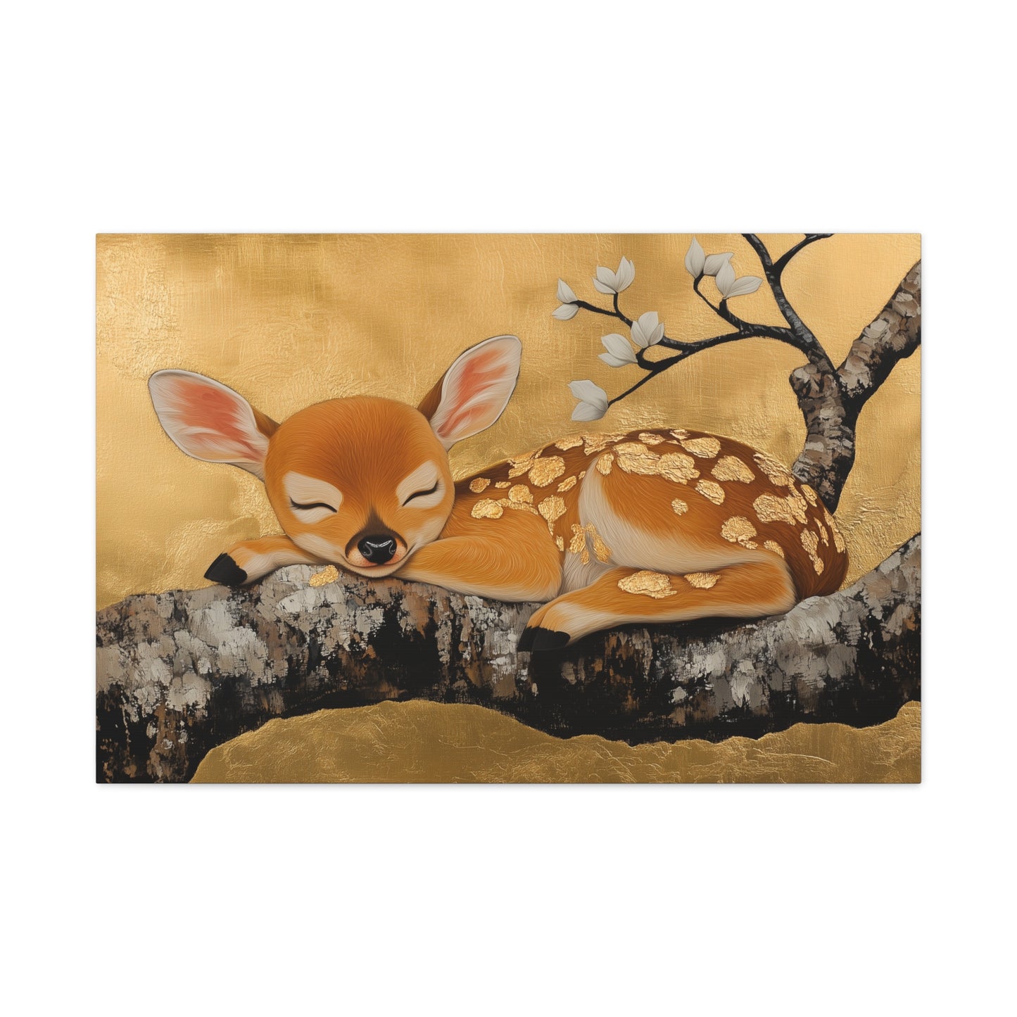 Gold Leaf Baby Deer - Canvas