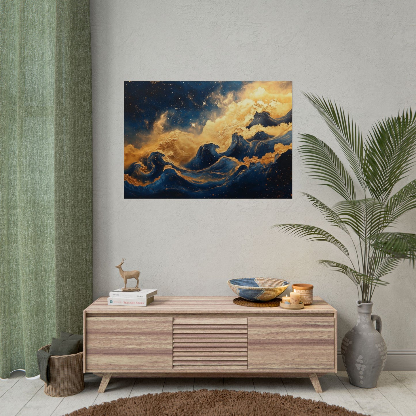 Gold Leaf Star Nursery - Premium Art Print
