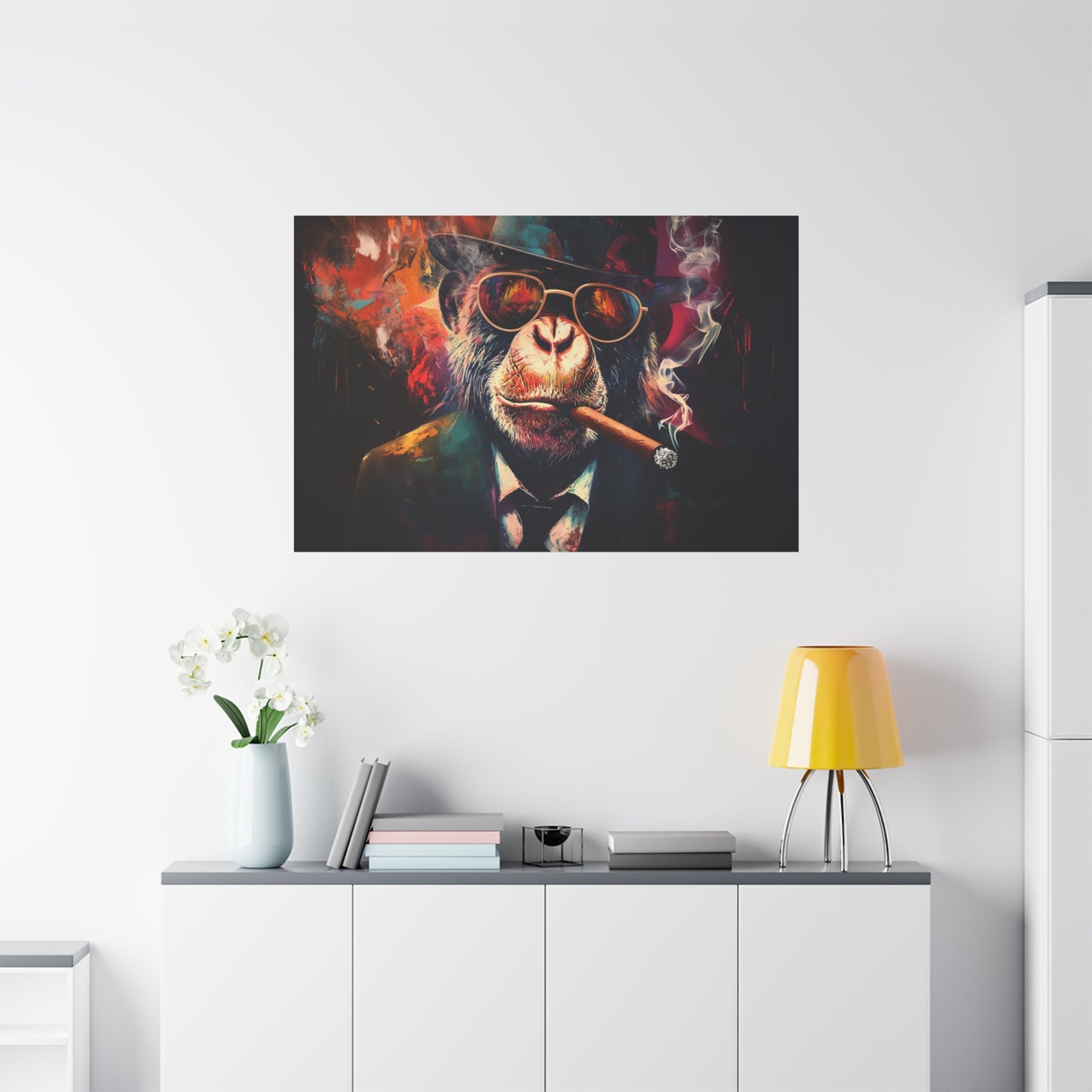 Gangster Chimpanzee Art - Canvas