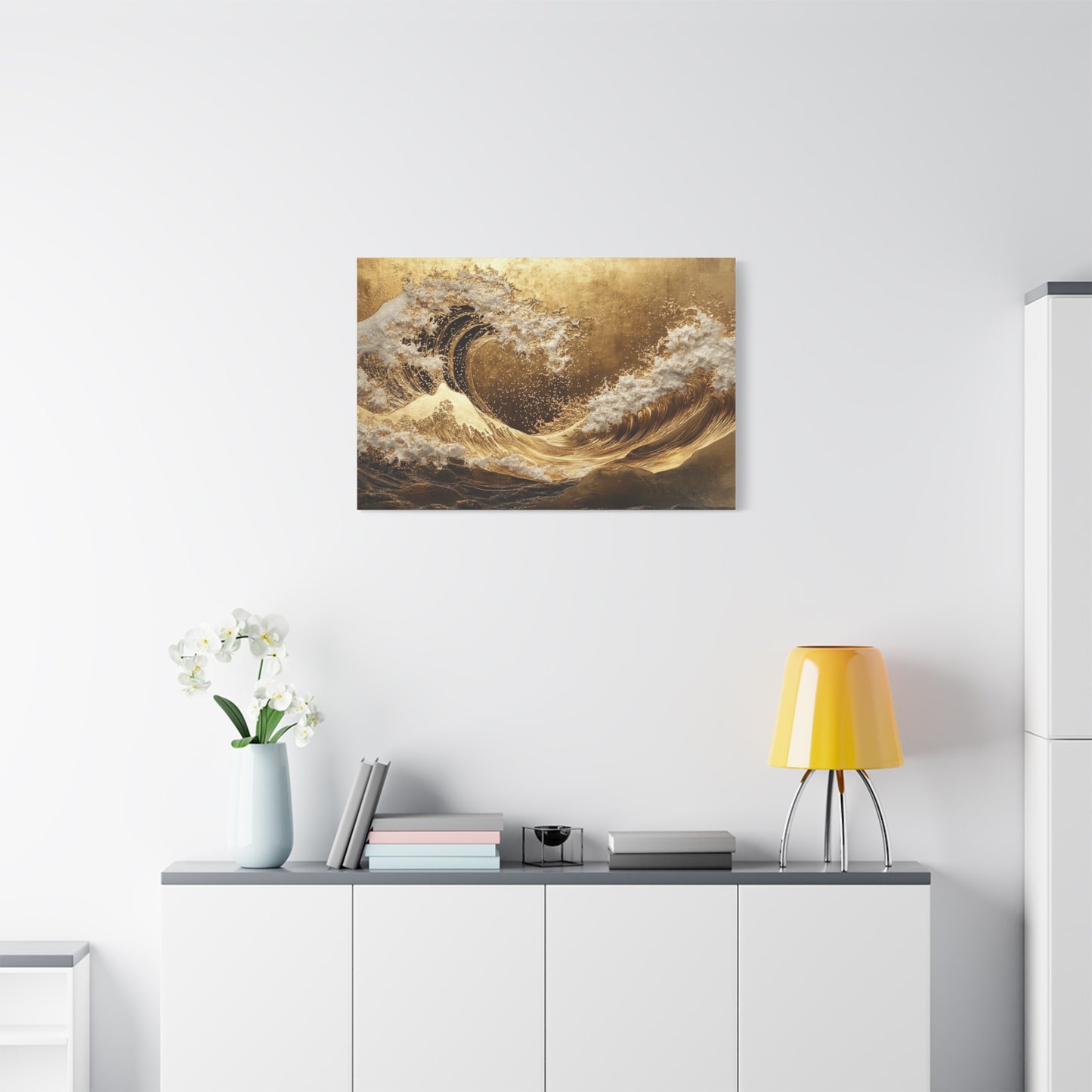 Gold Leaf Gold Waves - Canvas