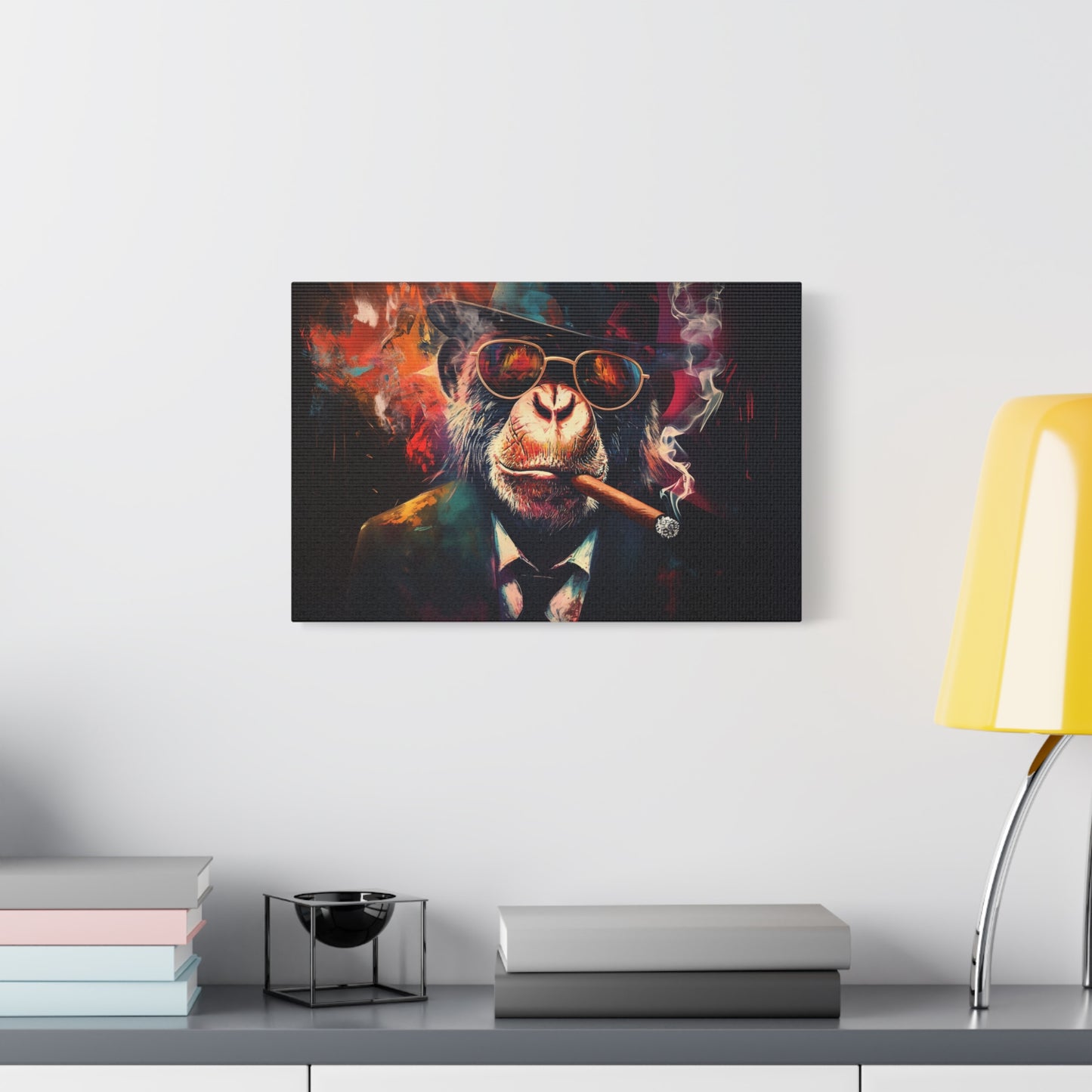 Gangster Chimpanzee Art - Canvas