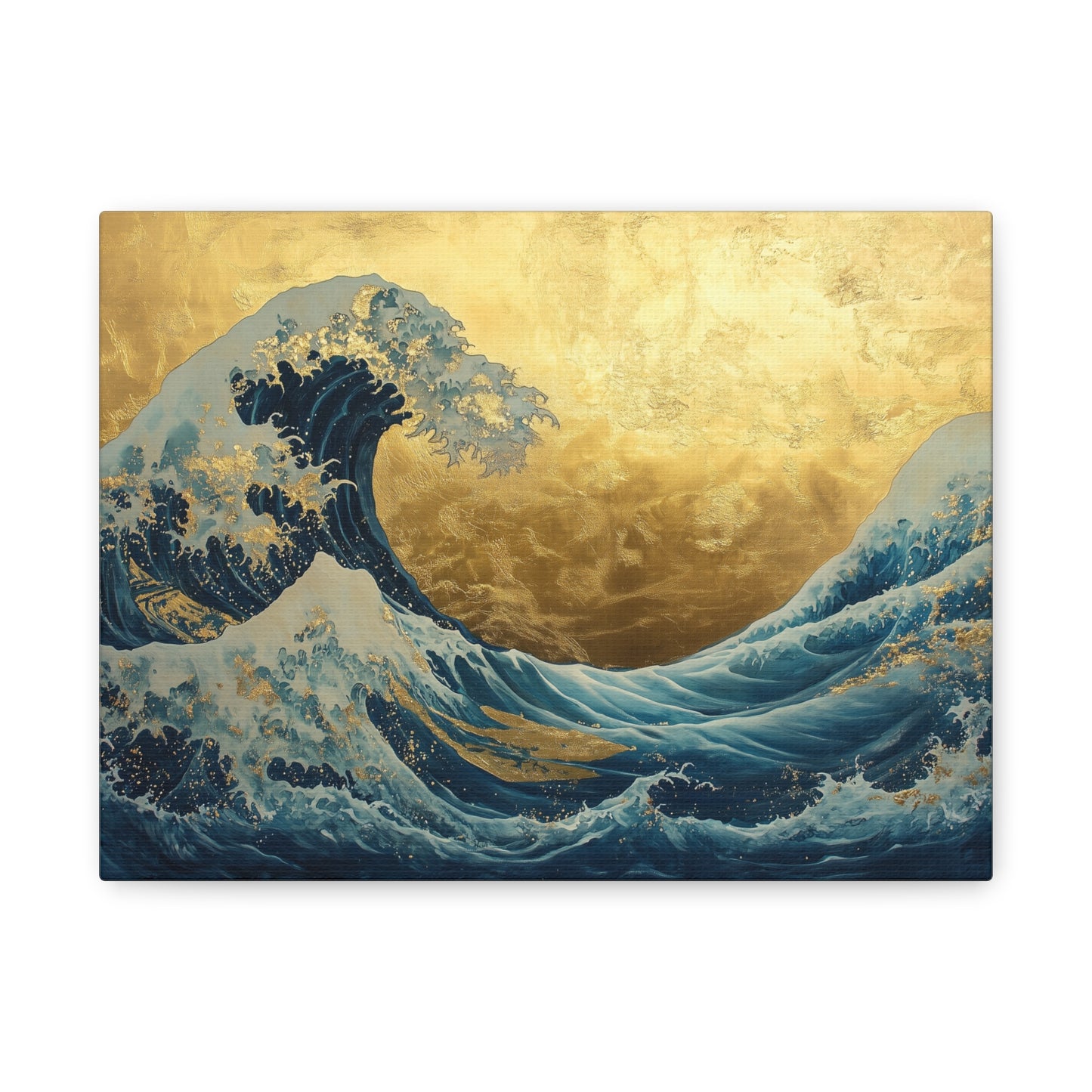 Gold Leaf Ocean Waves - Canvas