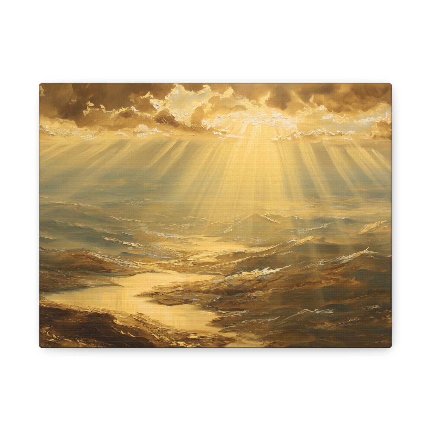 Sunshine Piercing Landscape Art - Canvas