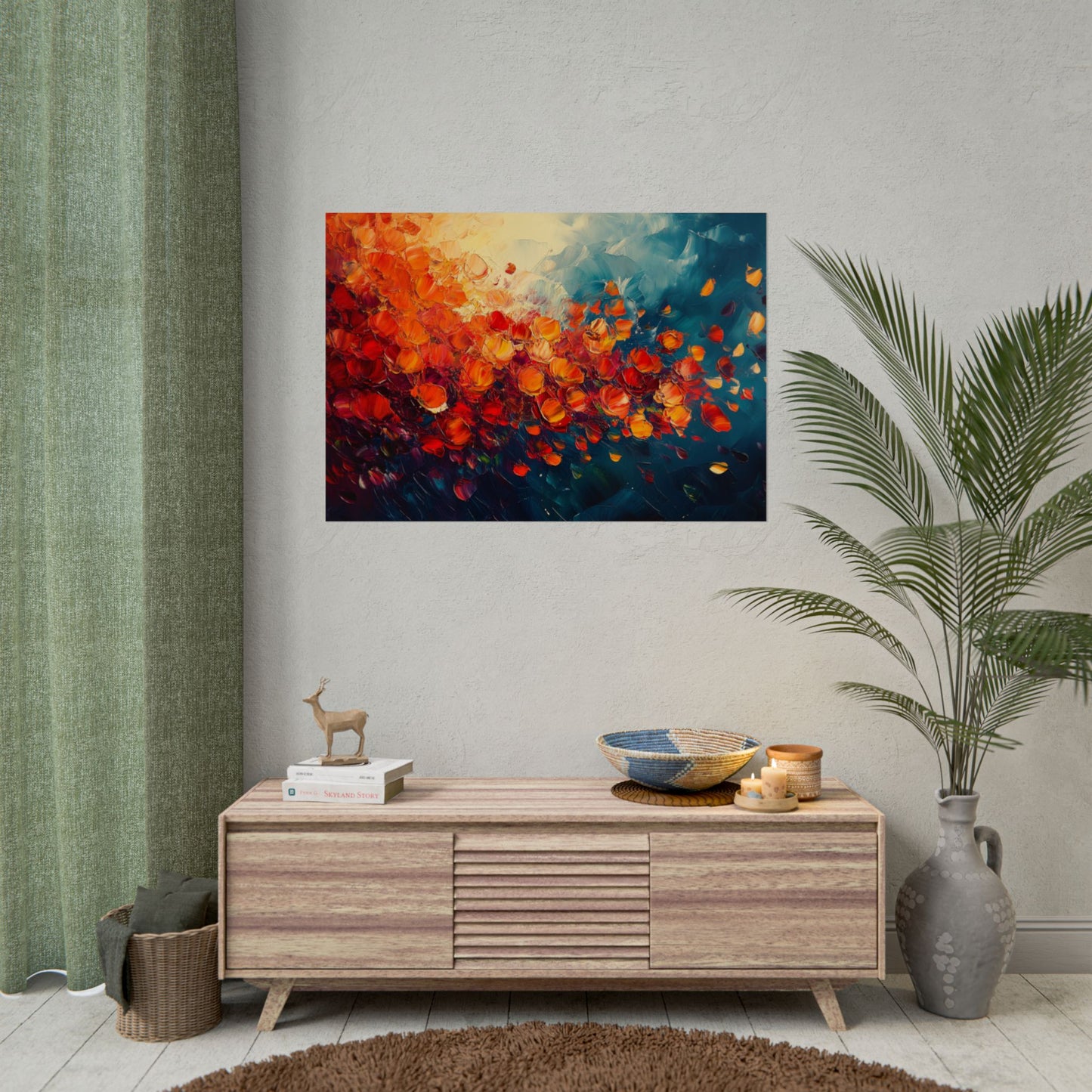 Fiery Floral - Premium Art Print