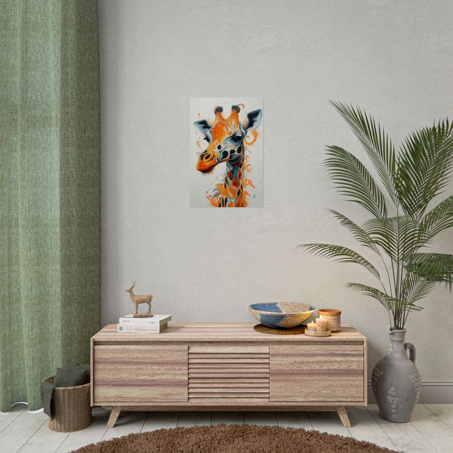 Giraffe Creativity - Premium Art Print