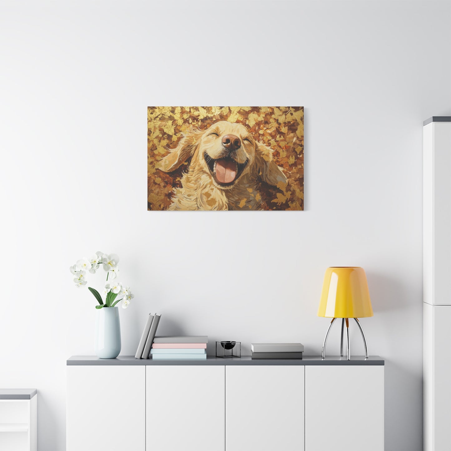 Gold Leaf Golden Retriever - Canvas