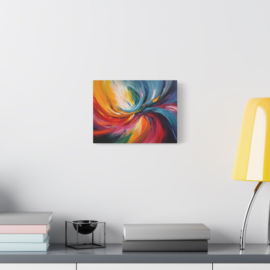 Abstract Colorful Paint Swirls - Canvas