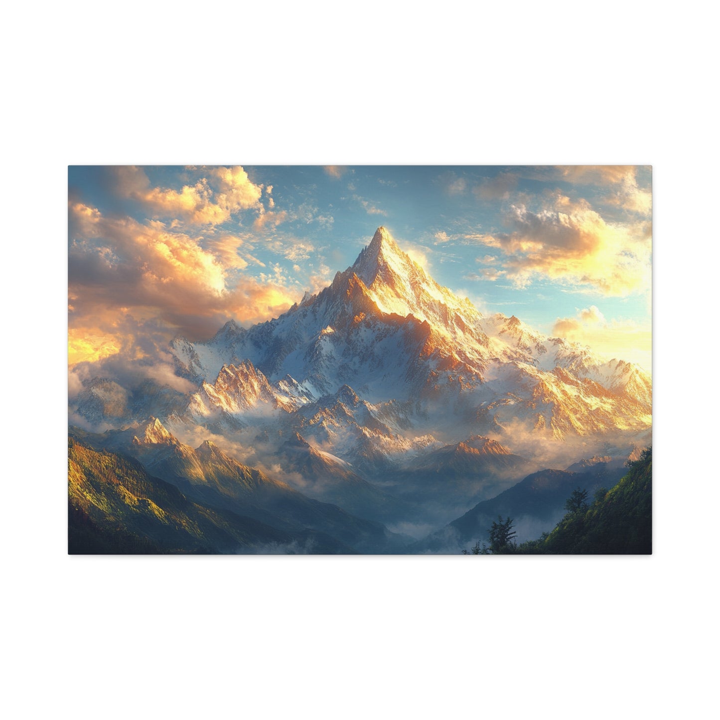 Majestic Glory Beautiful Mountain View - Canvas
