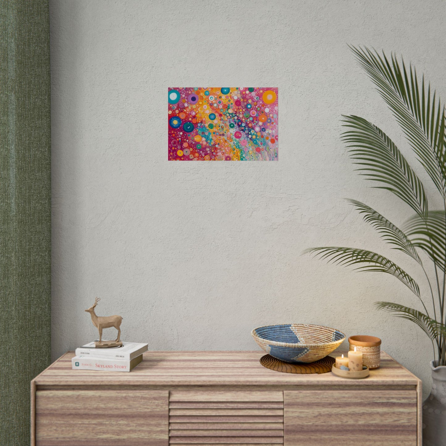 Color Flow Orbs Abstract - Premium Art Print