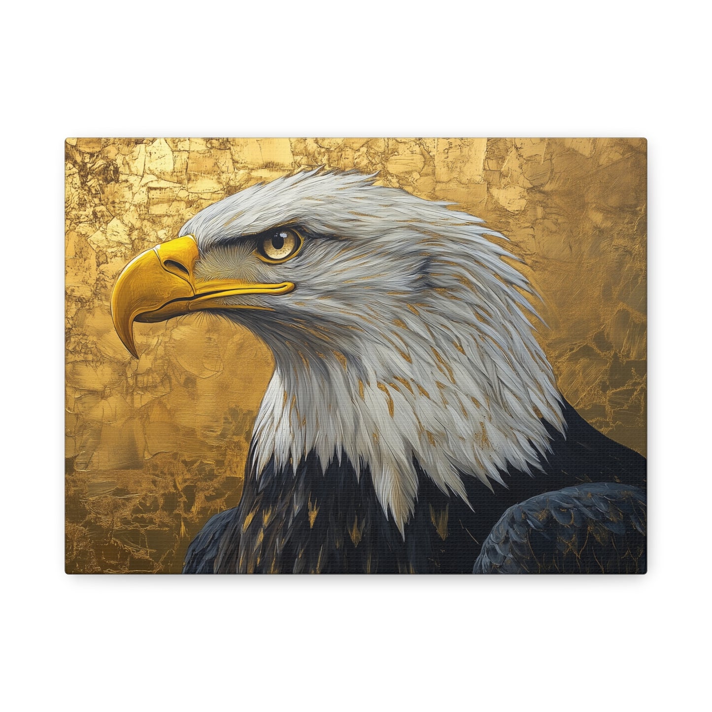 Gold Leaf Bald Eagle - Canvas