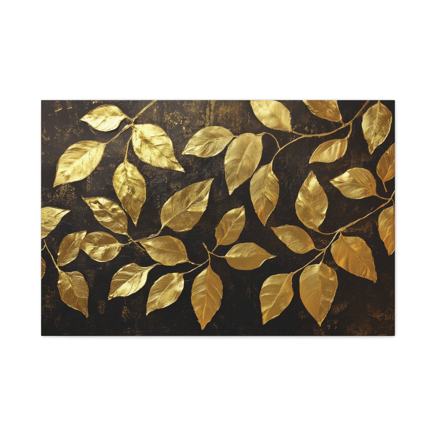 Gold Leaf Golden Leaves - Canvas