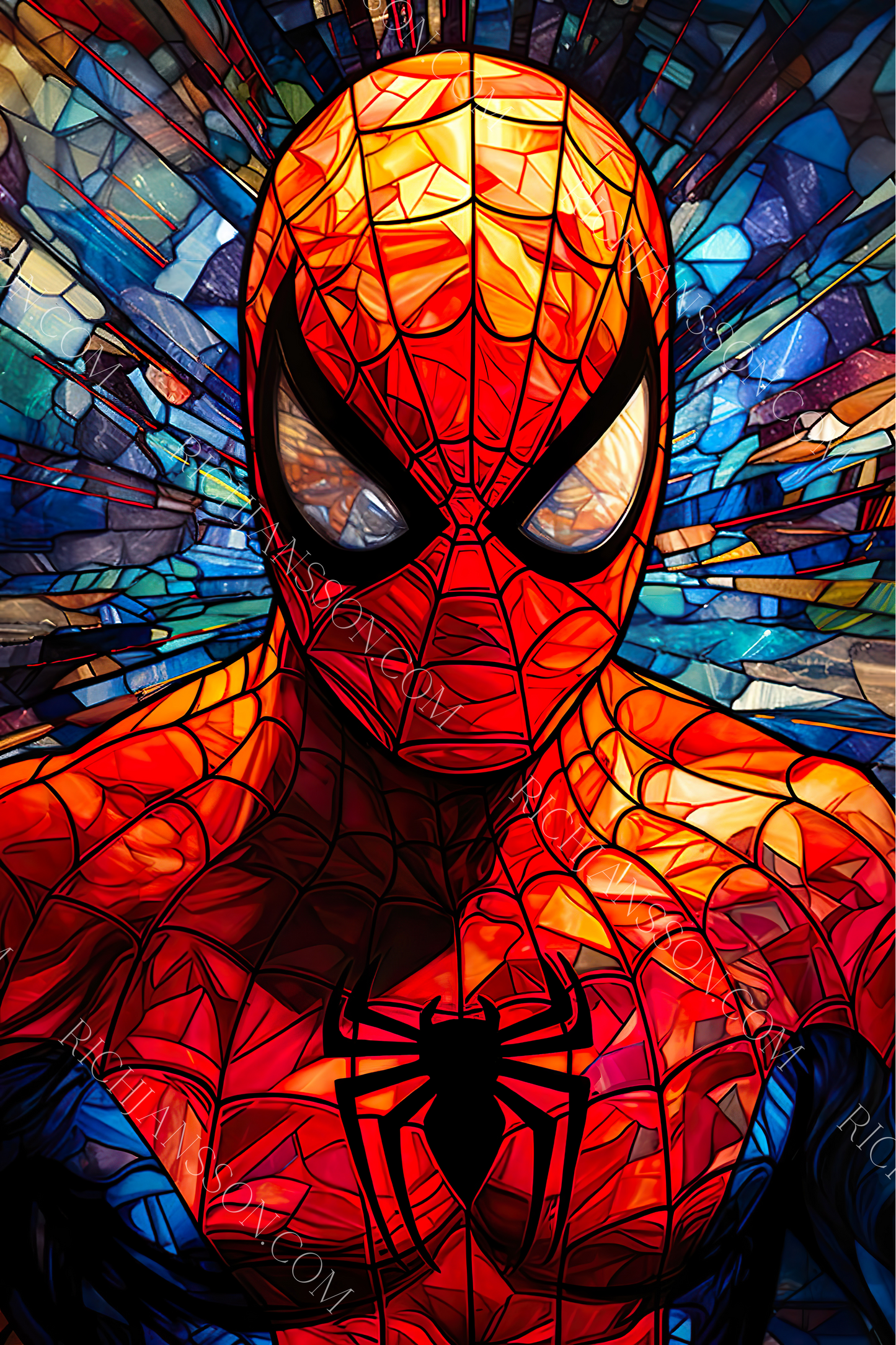 Mosaic Spidey High-Gloss Art Print