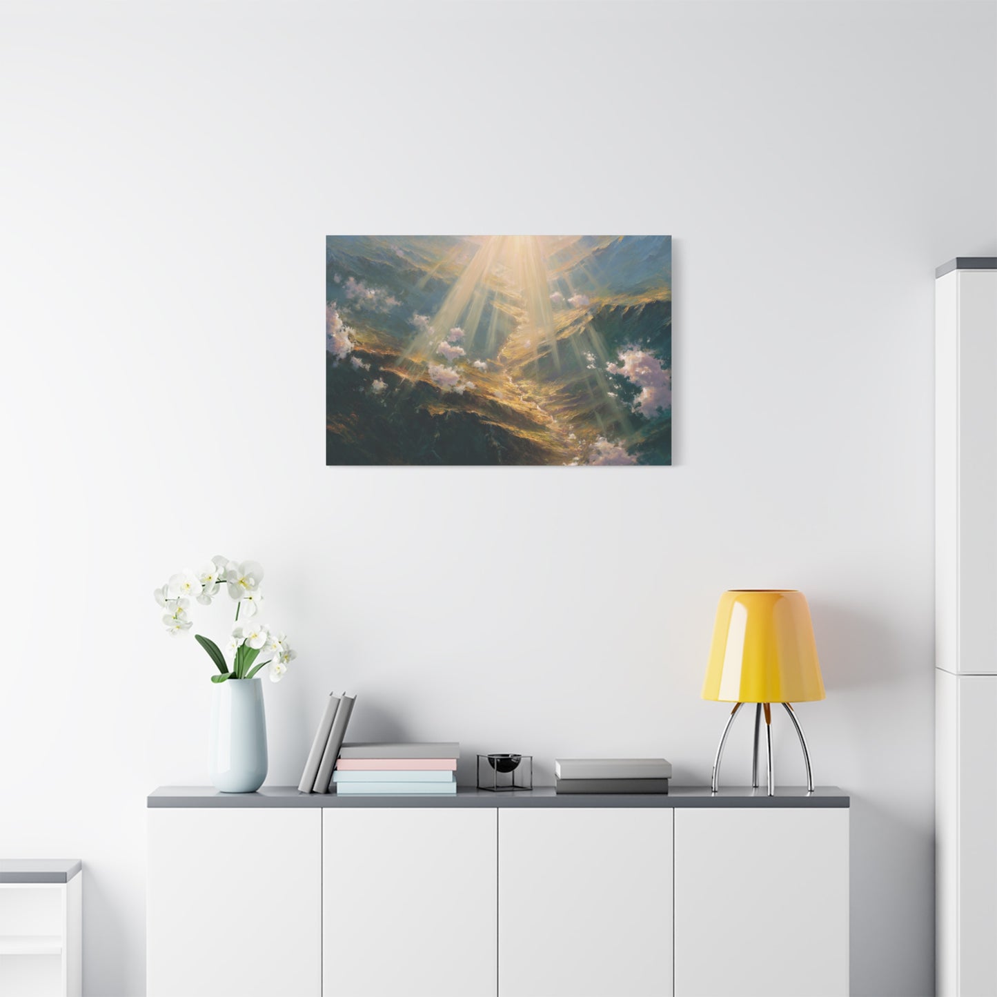 Aerial Mountain Landscape Art - Canvas