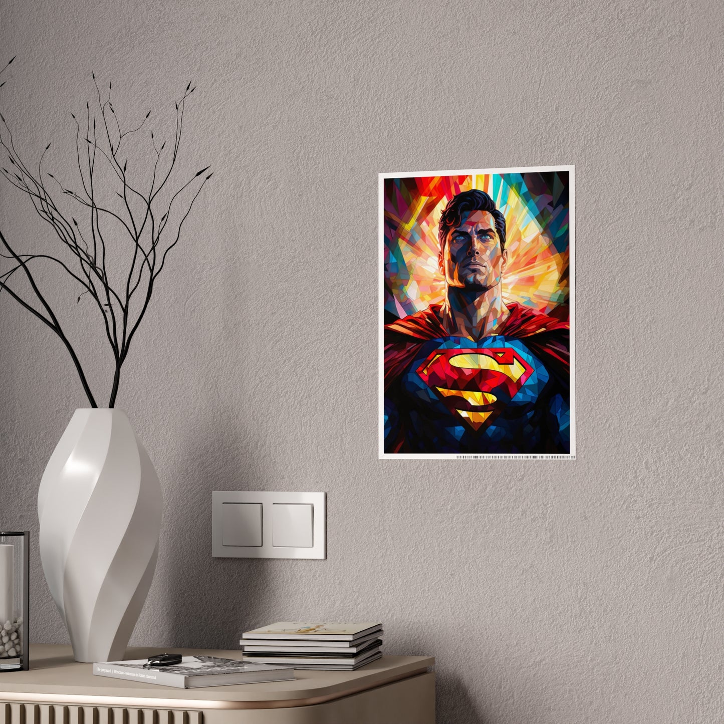 Earth's Adopted Krypton Son Glossy Art Print