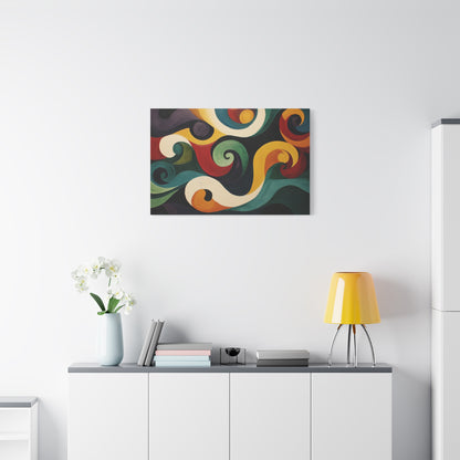 Artistic Swirls Abstract - Canvas