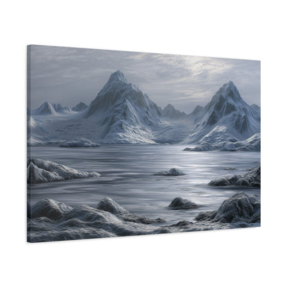 Serene Arctic Mountain Landscape - Canvas