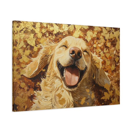 Gold Leaf Golden Retriever - Canvas
