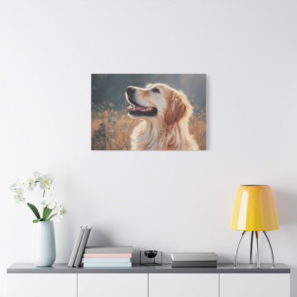 Happy Golden Retriever Art - Canvas