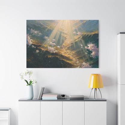 Aerial Mountain Landscape Art - Canvas