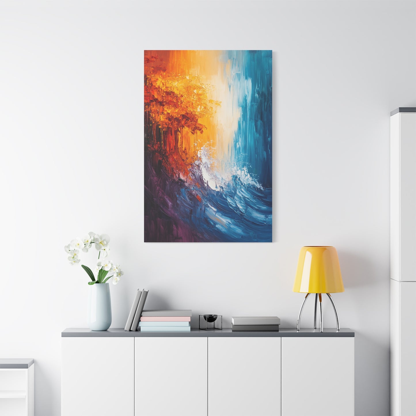 Oceanic Crash Of Colors - Canvas