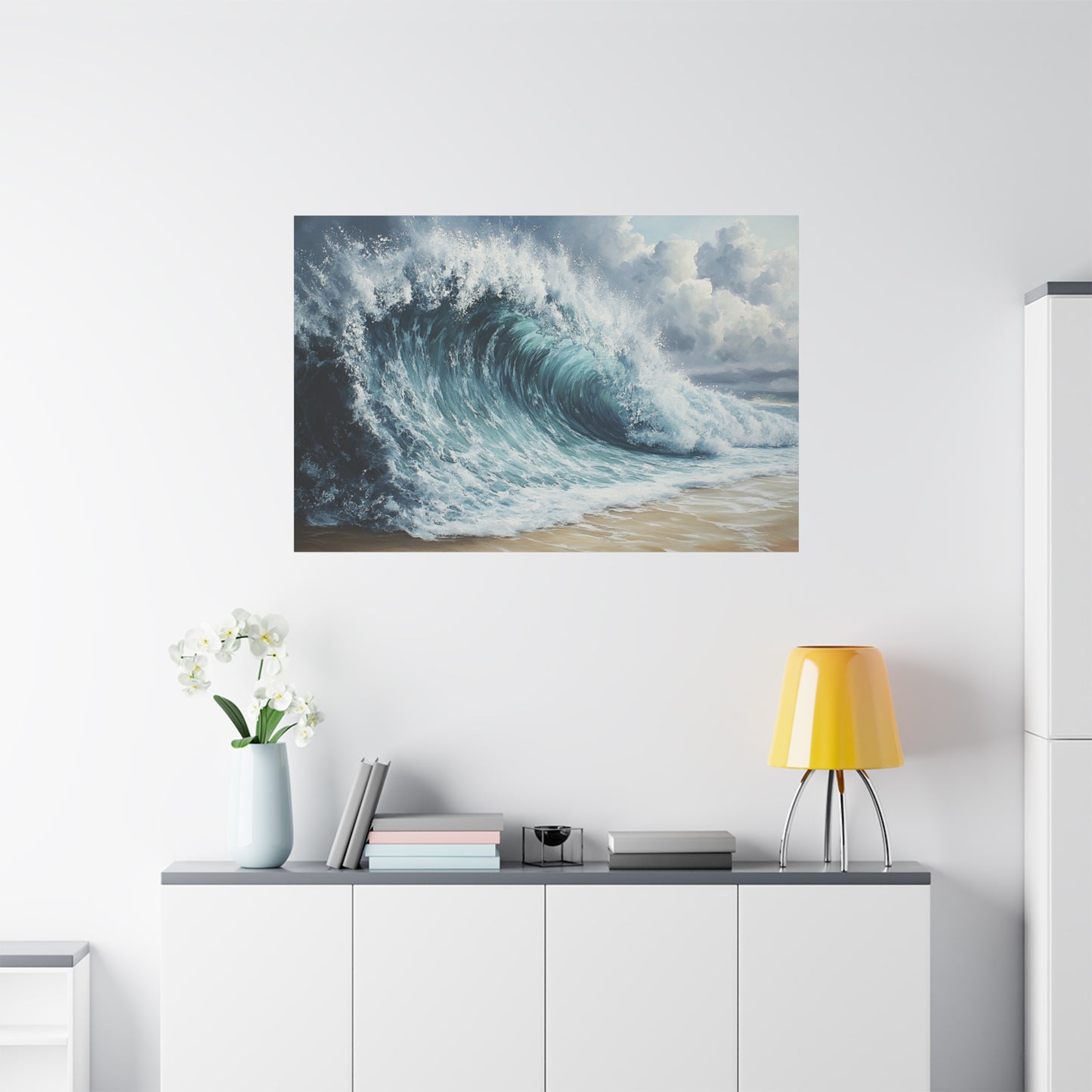 A Wave Crashes Canvas Art