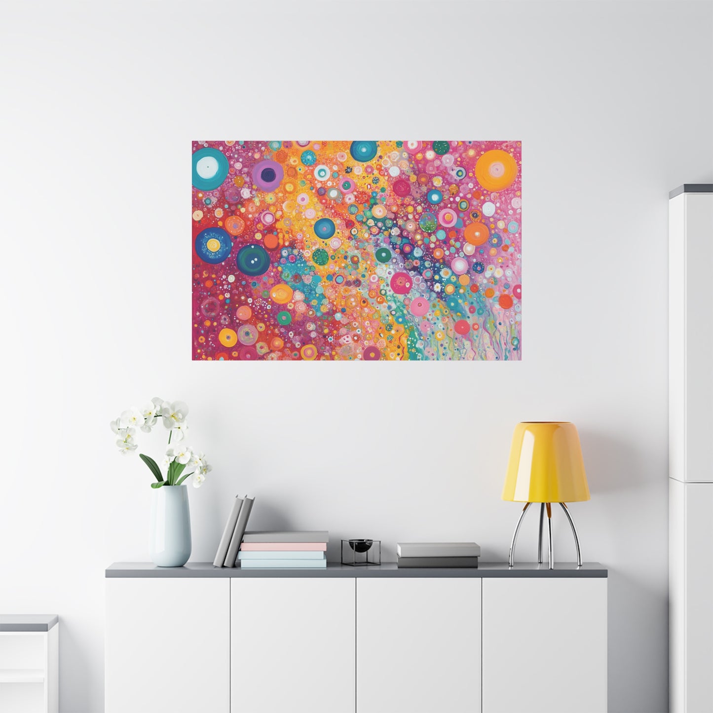 Color Flow Orbs Abstract - Canvas