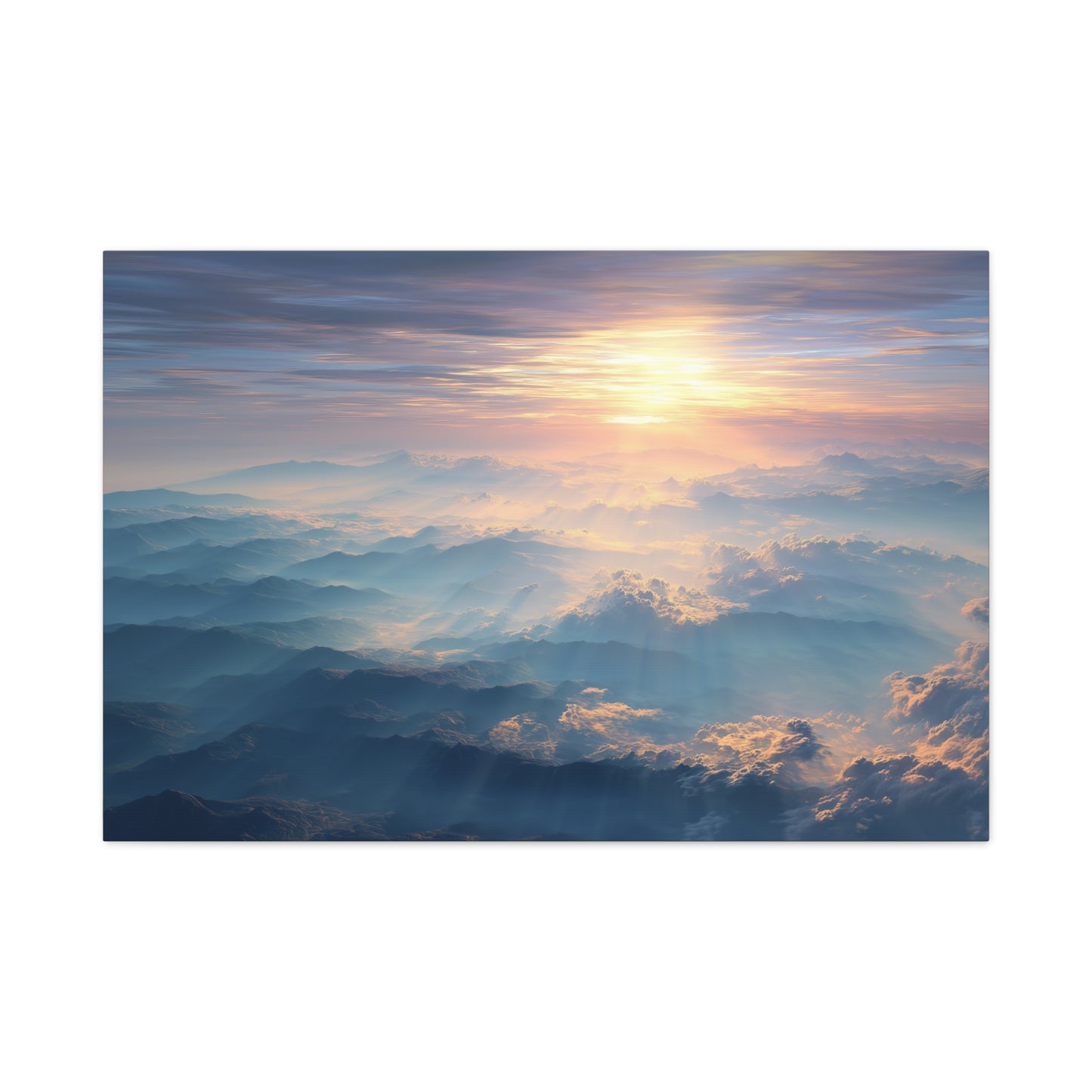 Sunlit Mountain Range Beauty - Canvas