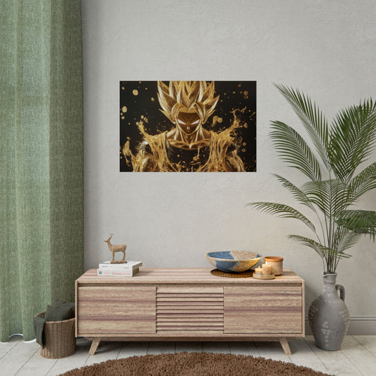 Gold Leaf Super Saiyan Art - Premium Art Print