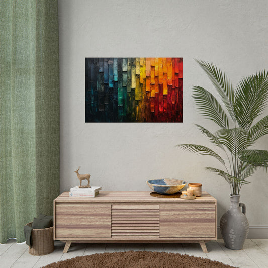 Abstract Color Strips - Premium Art Print