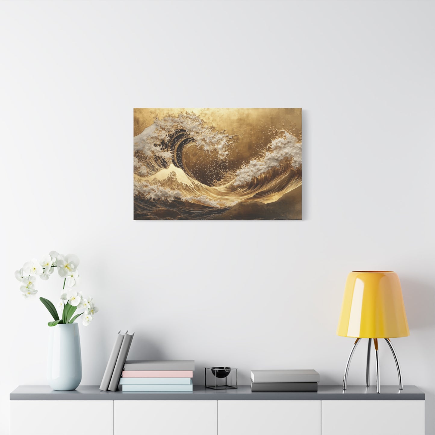 Gold Leaf Gold Waves - Canvas