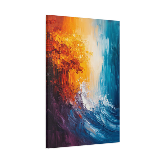 Oceanic Crash Of Colors - Canvas